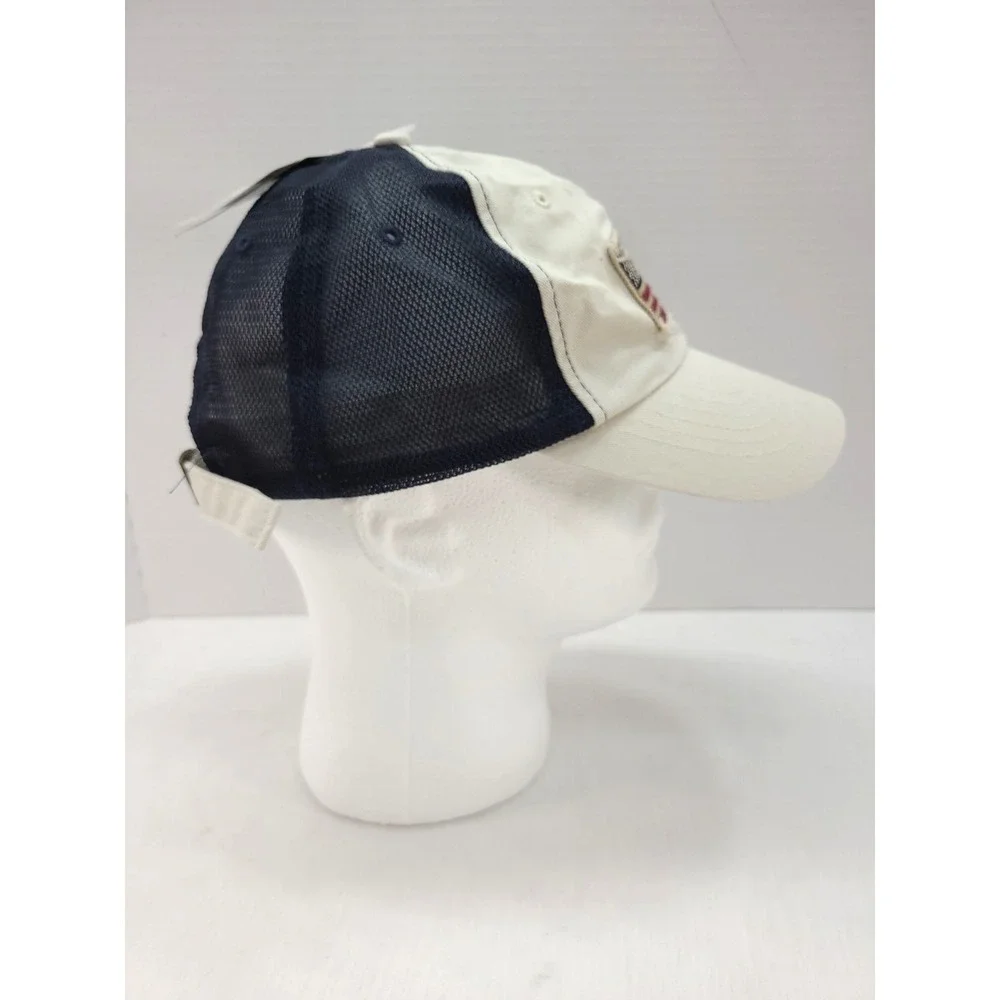 Panama Jack Tan American Flag Patch Hat USA Baseball Style Cap Adj Mesh Back